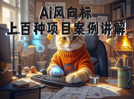 Ai风向标-附100种项目案例玩法-0基础小白到大神ai视频商业应用教学-点格网络