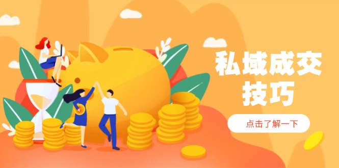 （14566期）私域成交技巧，帮你从入门到精通，破解四大痛点，快速变现，轻松收钱-点格网络