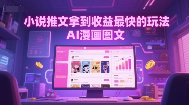 小说推文拿到收益最快的玩法，AI漫画图文-点格网络