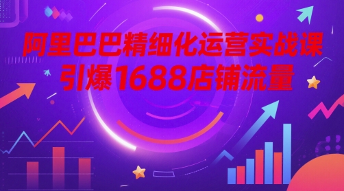 阿里巴巴精细化运营实战课，引爆1688店铺流量-点格网络
