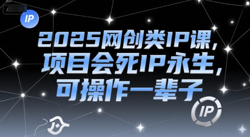2025网创类IP课，项目会死IP永生，可操作一辈子-点格网络