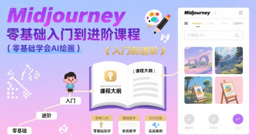 midjourney零基础入门到进阶课程，零基础学会AI绘画-点格网络