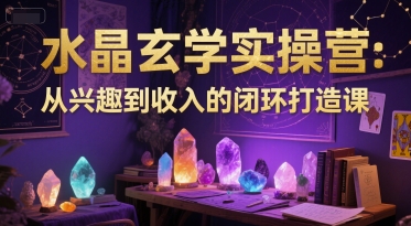 水晶玄学实操营：从兴趣到收入的闭环打造课-点格网络