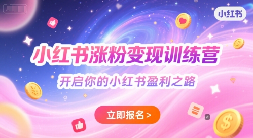 小红书涨粉变现训练营，开启你的小红书盈利之路-点格网络